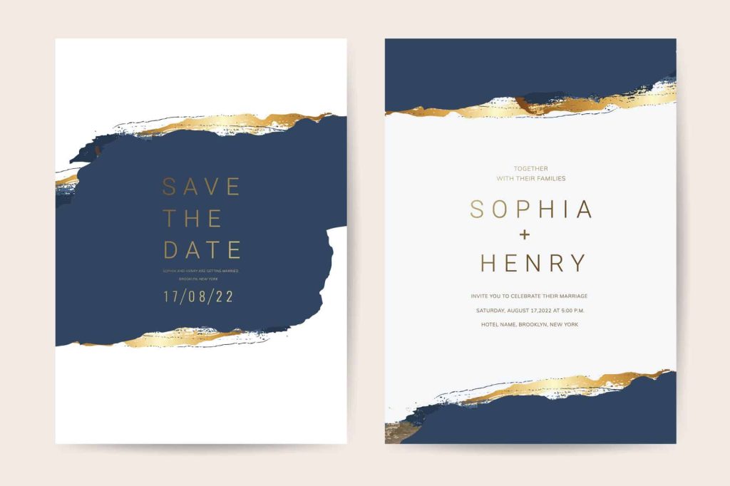 2 Design pentru invitatii de nunta Raportul dintre texte si aspect (3)- Nunta pe plaja