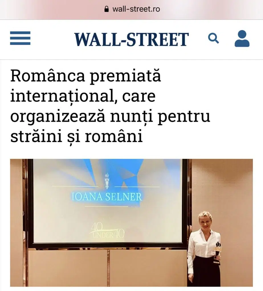 Destination Wedding Planner of the Year Londra 2020 - 2021 2